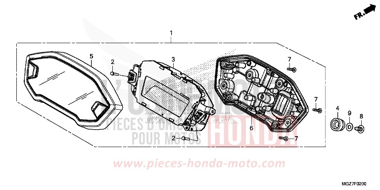 METER for CB500X ABS MAT GUNPOWDER BLACK METALLIC (NH436) from 2014